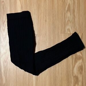 CRB Girl Black Cable Footless Tights, size girls M 10-12